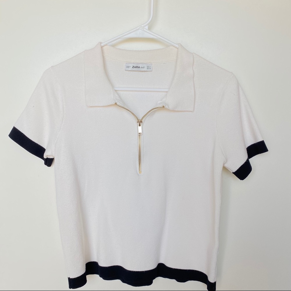 Zara zipper front top